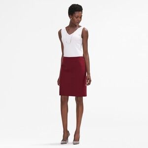 MM. Lafleur The Noho Skirt Pomegranate Pencil Skirt Women Size 14 Quiet Luxury